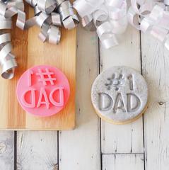 "# 1 DAD" Emboss Cookie Stamp