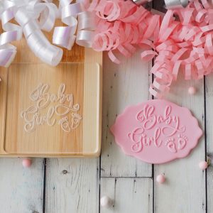 Baby Girl Raised Cookie Stamp